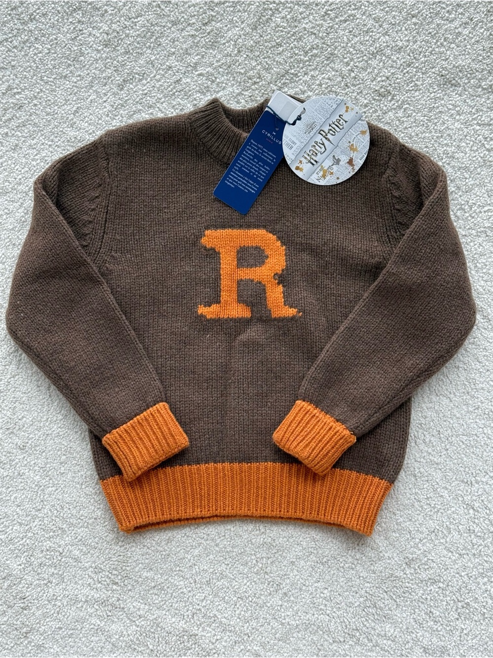 Brown and Orange 'R' Knit Sweater Harry Potter collection